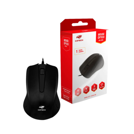 MOUSE USB C3TECH MS-20BK 1000DPI PRETO